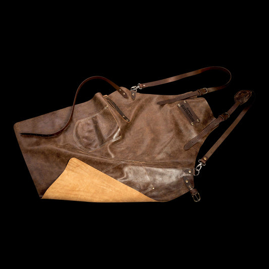 Lederschürze Antikleder Farbe "Cognac"