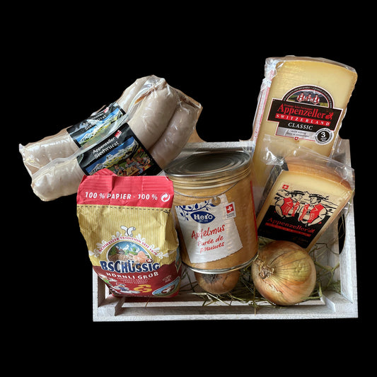 Geschenkharass "Appenzeller Siedwurst Gnossmenü"
