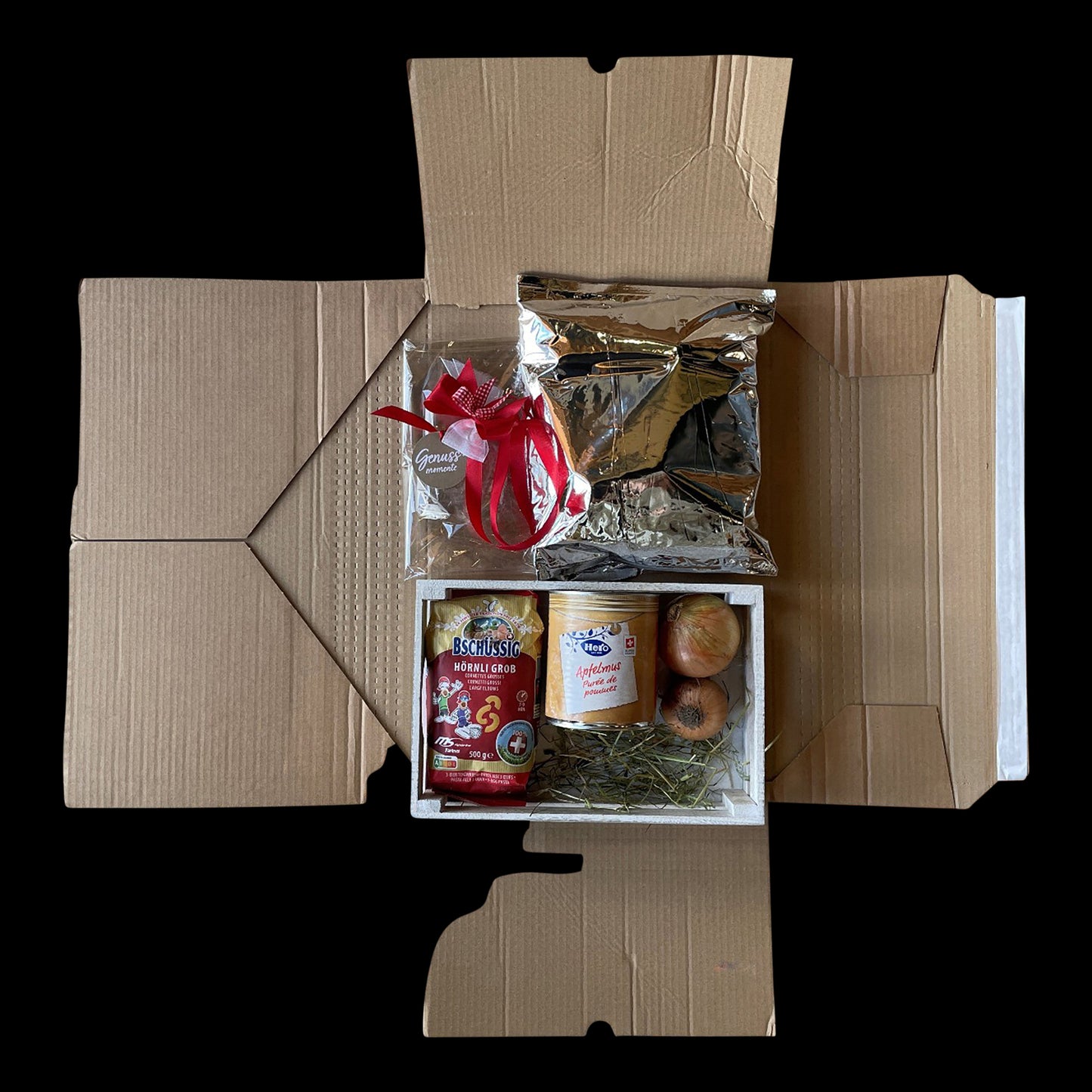 Geschenkharass "Appenzeller Siedwurst Gnossmenü"